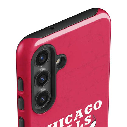 NBA Chicago Bulls Red Distressed Galaxy S24 Impact Case